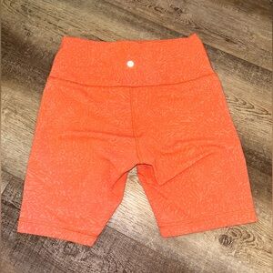 Lululemon orange biker shorts! Size 10!